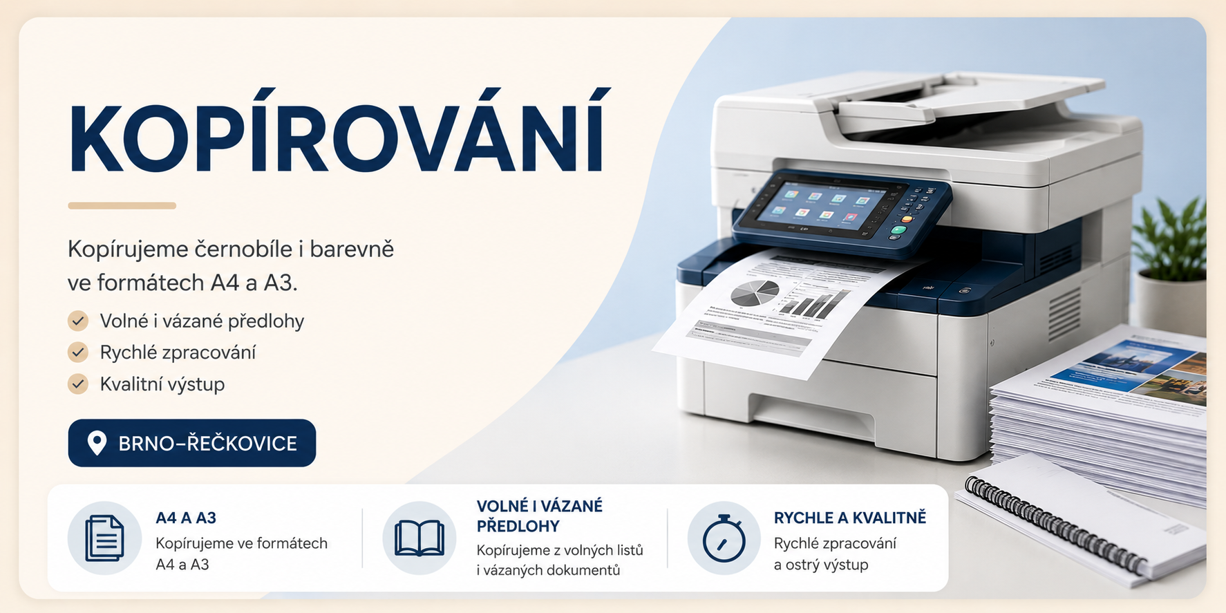 Kopírování dokumentů Brno–Řečkovice